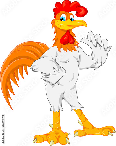 cute rooster cartoon