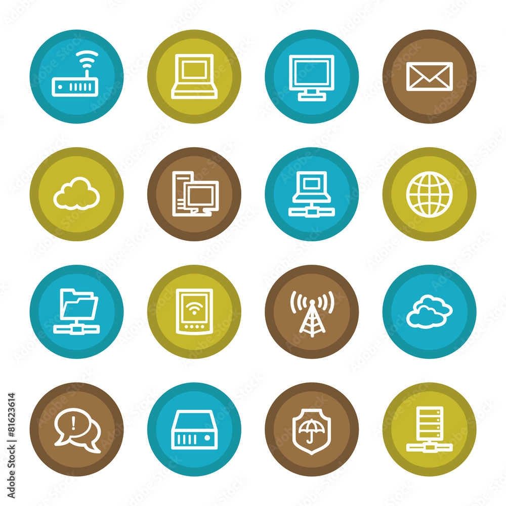Cloud computing & internet icons set Cloud computing & internet icons set