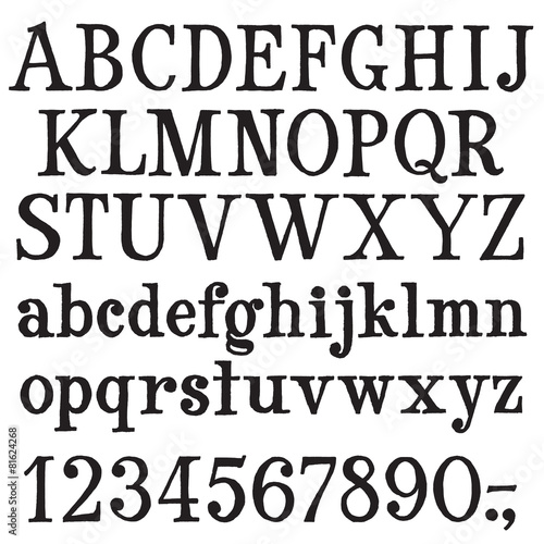 letters and numbers vector logo design template. font or abc