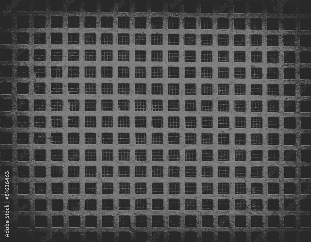 Texture of a black metal grill Texture of a black metal grill