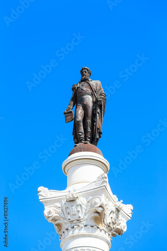 Statue of Don Pedro IV on the Don Pedro square also called Rossi