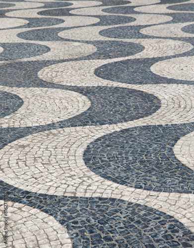 portugal abstract tile pavement patterns as a background