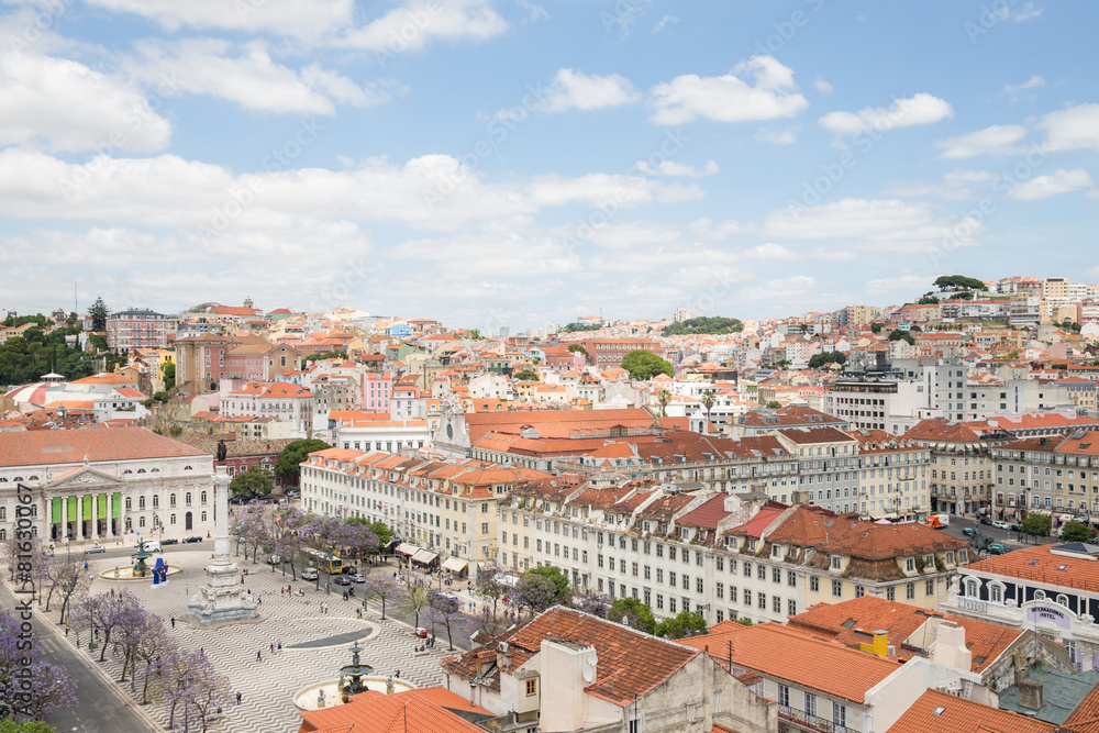 Rossio Square (Praca do Rossio) in Lisbon