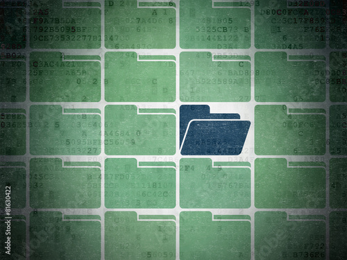 Wallpaper Mural Business concept: blue folder icon on digital background Torontodigital.ca