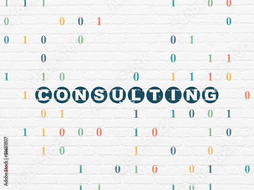Business concept: Consulting on wall background
