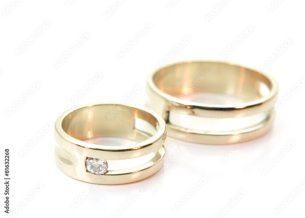 Pair of gold rings Pair of gold rings