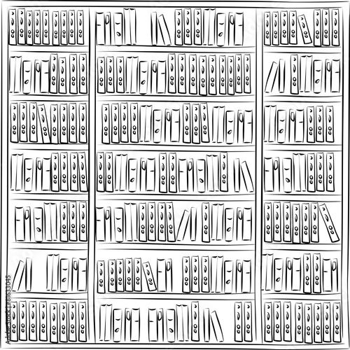 White bookcase with books