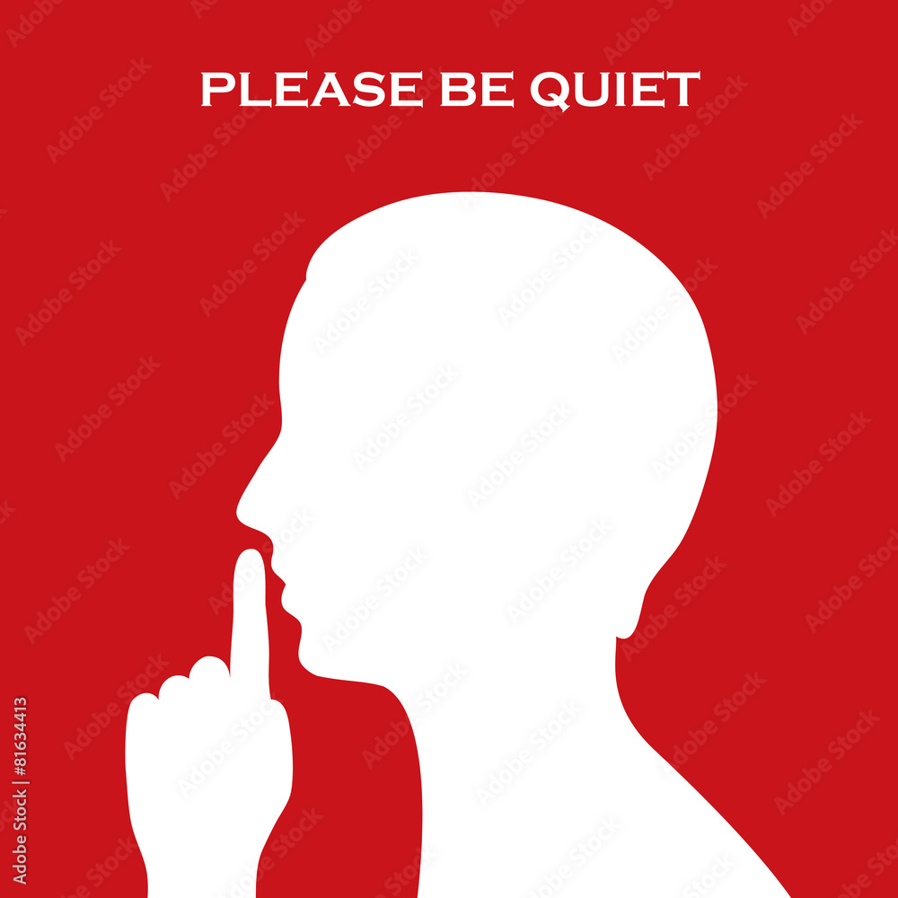 Quiet sign Stock Vector | Adobe Stock