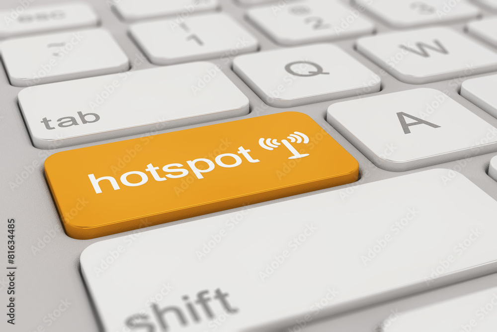 Fototapeta premium keyboard - hotspot - orange