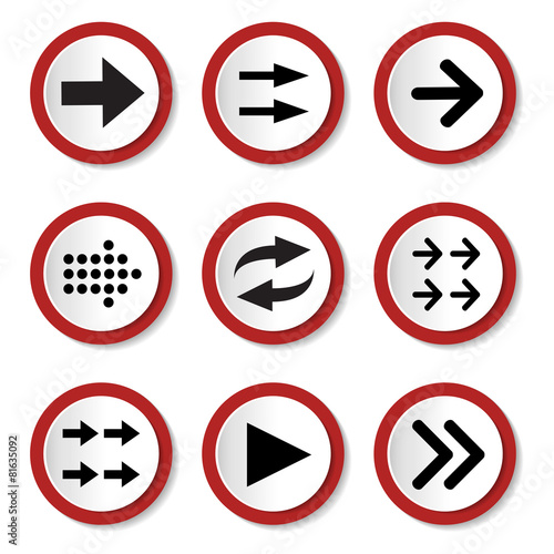 Set of Arrows on Buttons