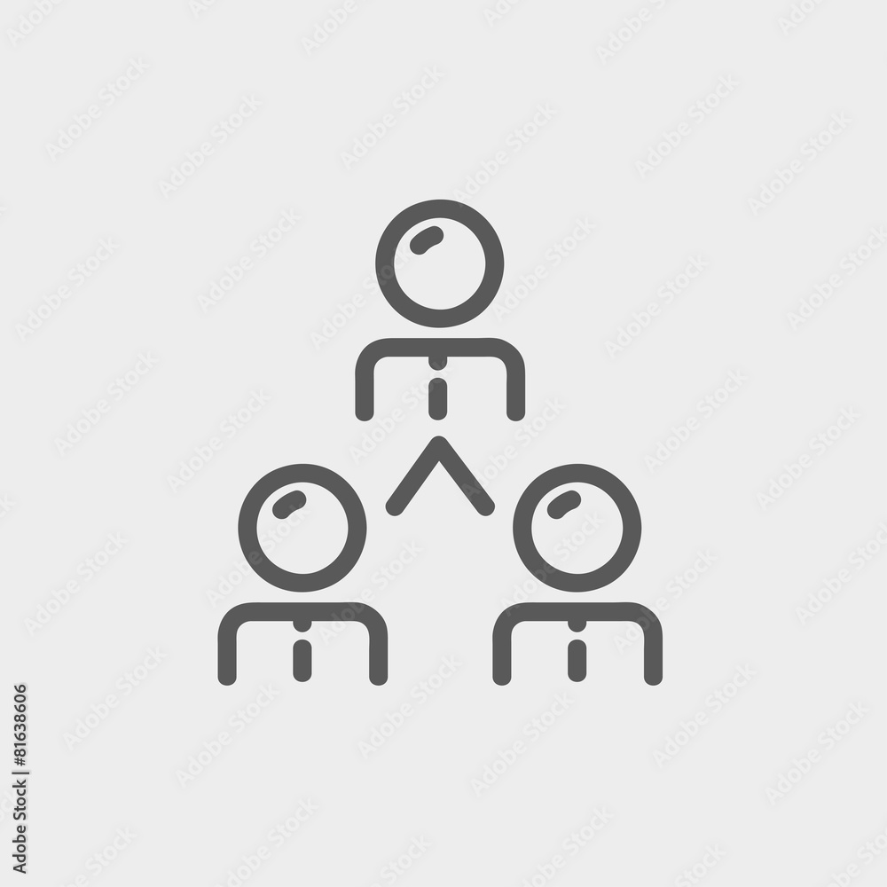 Business team thin line icon Business team thin line icon
