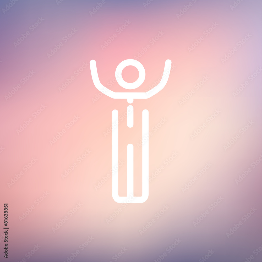 Winner man thin line icon Winner man thin line icon