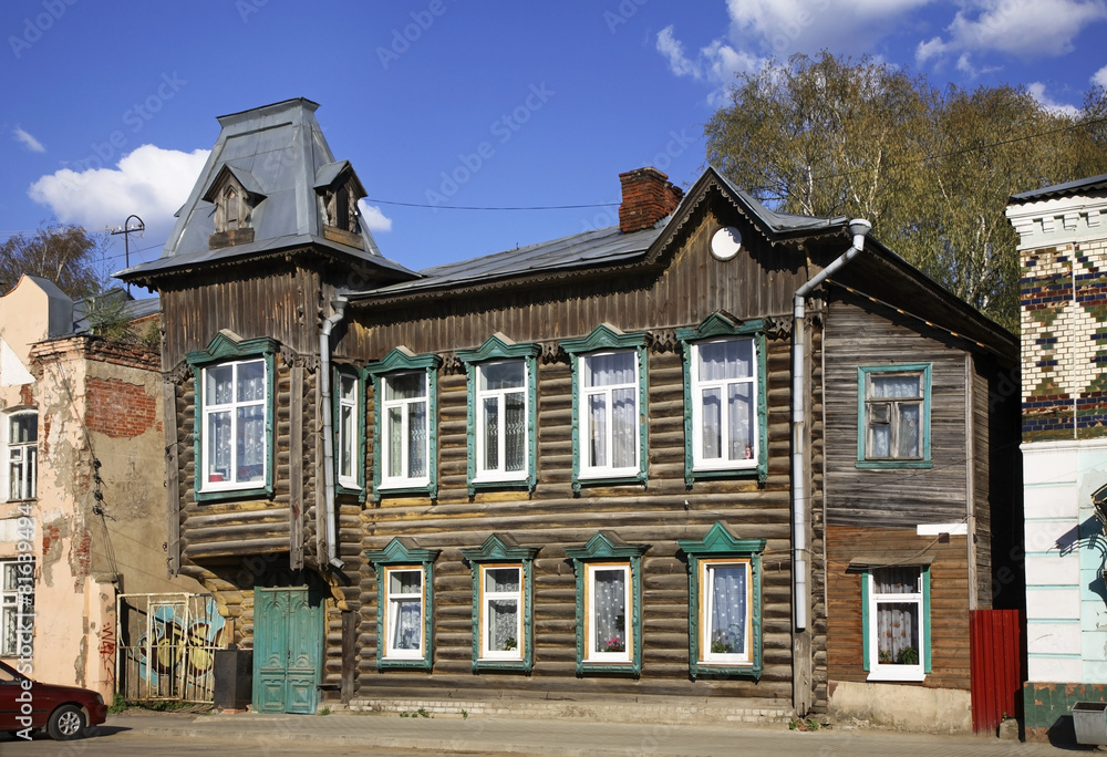 Historic house in Kimry. Tver Oblast. Russia