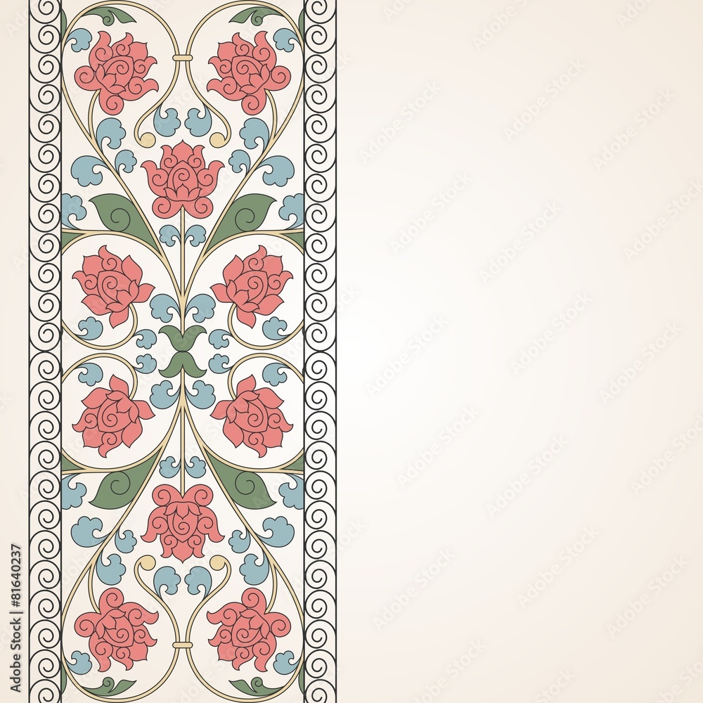 Floral oriental pattern in vintage style.