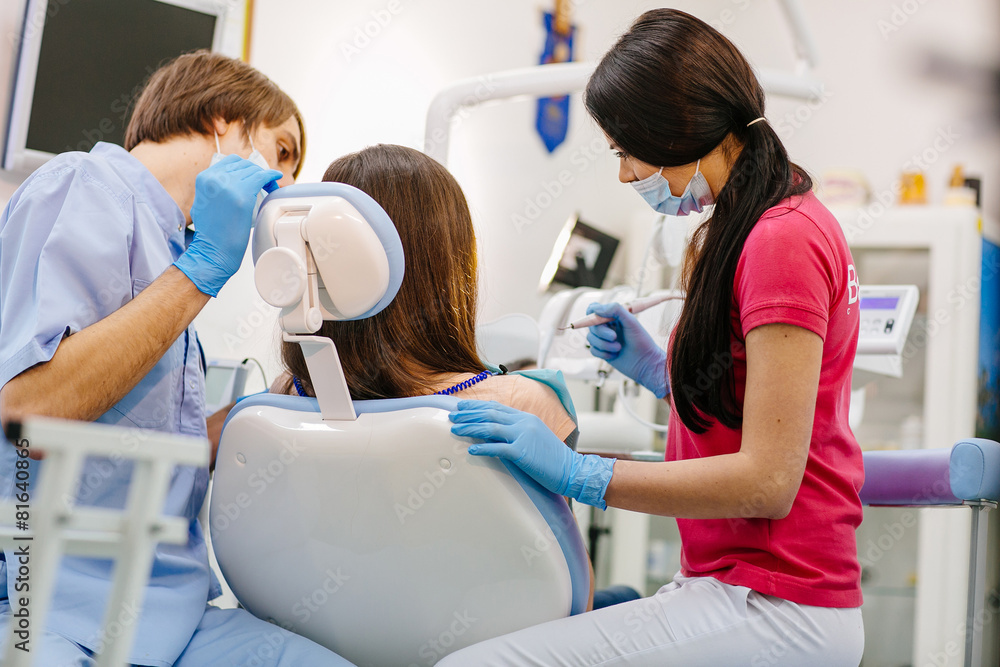 Obraz premium visit to the dentist