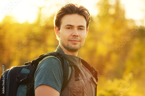 Young man tourist