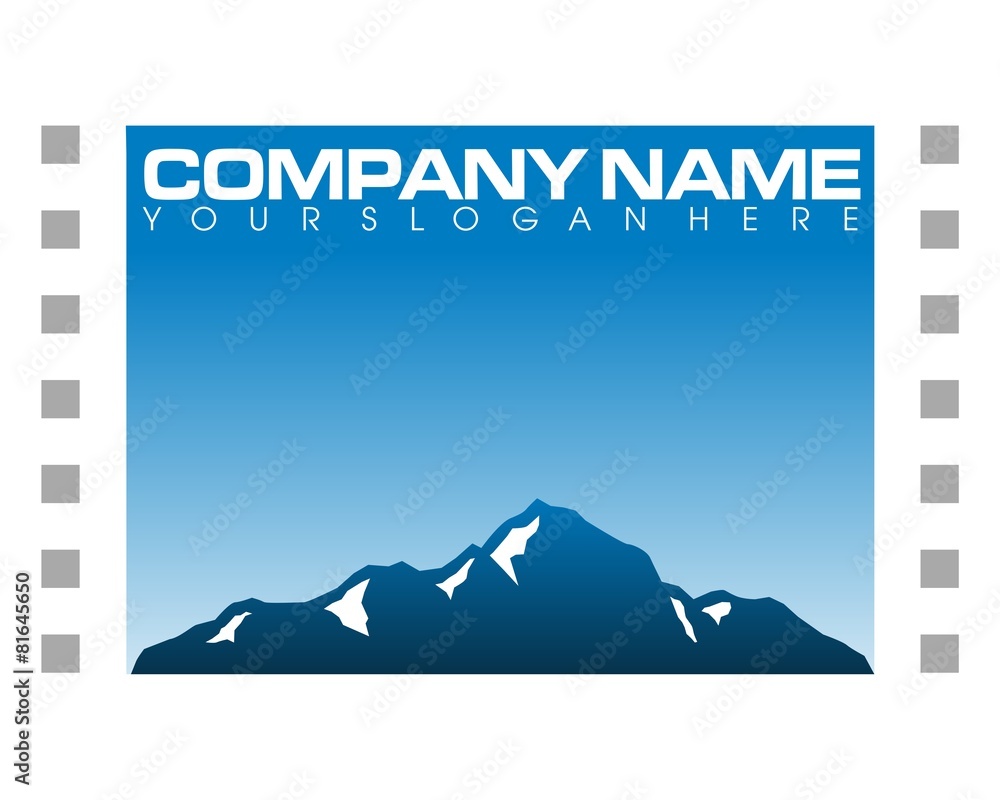 film mountain sky logo image vector