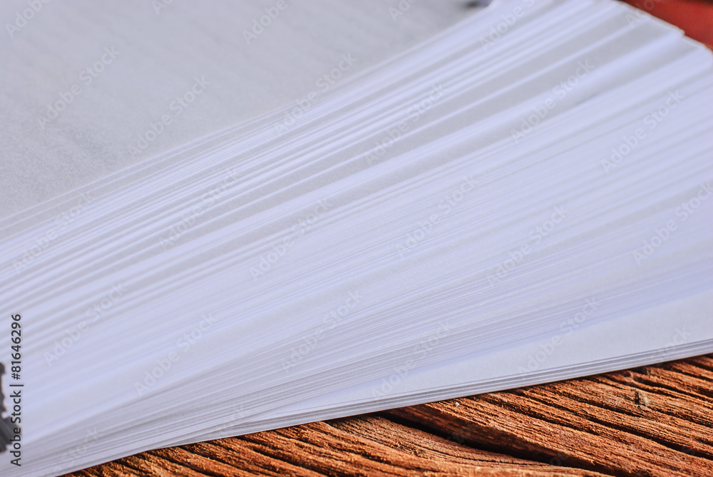 Stack of a4 size white paper sheet