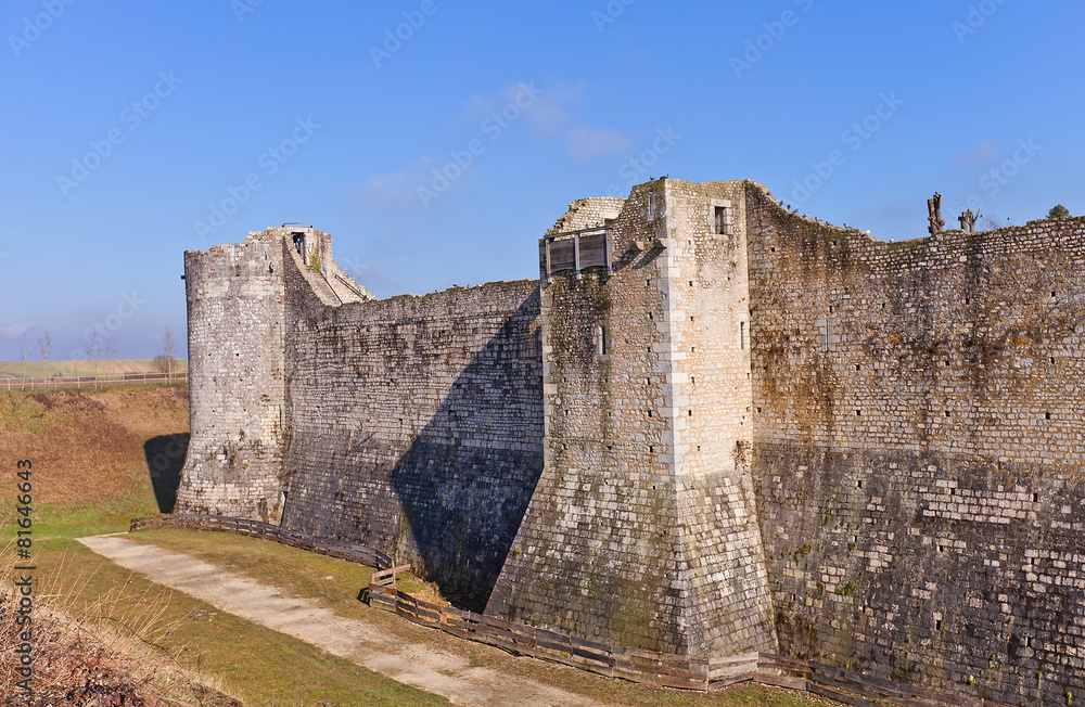 Towers (XIII c.) of ramparts in Provins France. UNESCO site