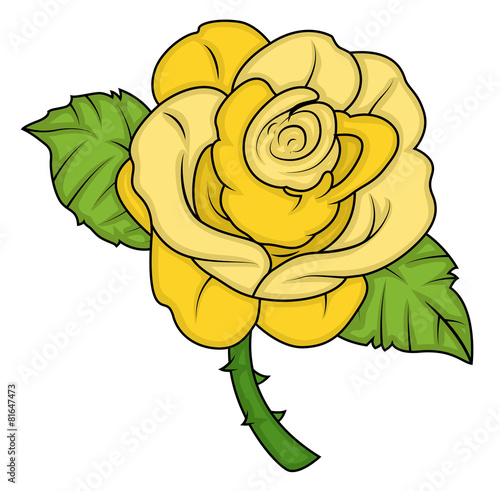 Fotografie Yellow Vector Rose