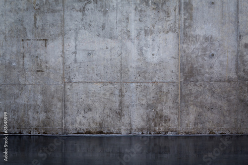 Grungy and smooth bare concrete wall photo