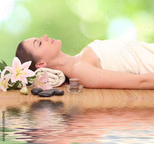 beautiful and healthy woman getting spa treatment