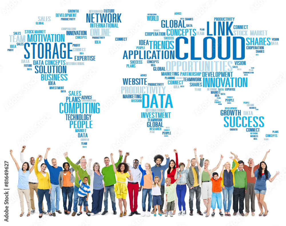 Link Cloud Computing Technology Data Information Concept Link Cloud Computing Technology Data Information Concept
