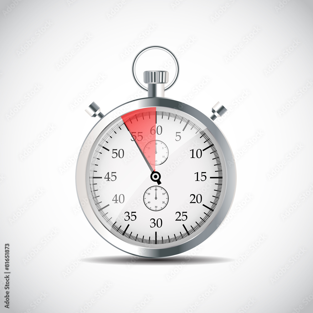 Realistic Stopwatch Vector Illustraion Realistic Stopwatch Vector Illustraion