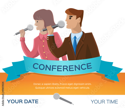 Conference template illustration with space for your texts