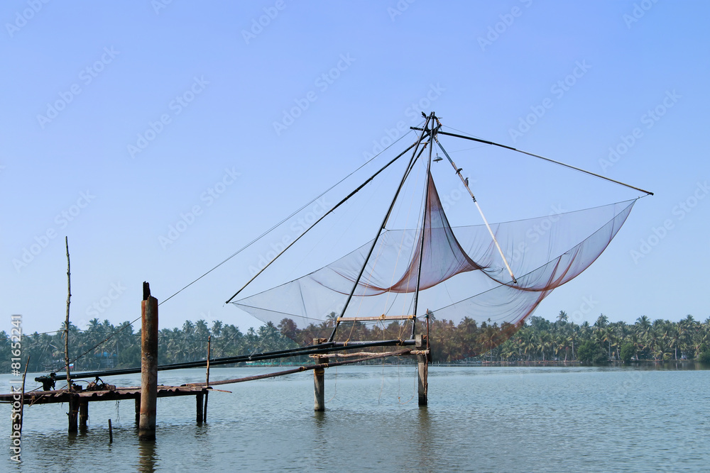 Chinese fishing nets in the Indian city Cochin Chinese fishing nets in the Indian city Cochin