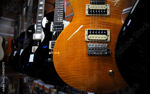 guitar in a music store