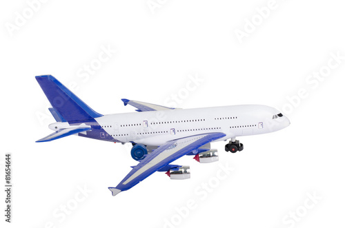 Airplane toy isolate on white background