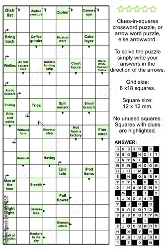 Arrowword (clues-in-squares) crossword puzzle