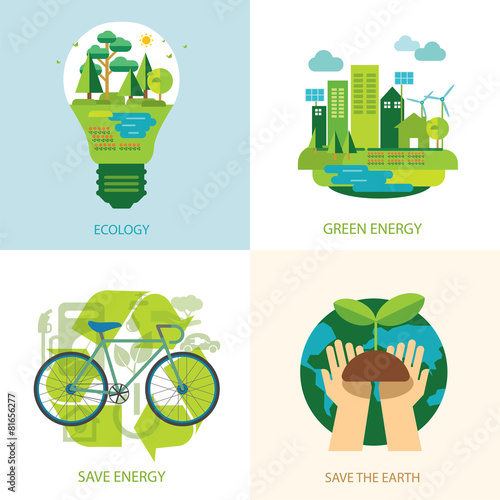 save the world and clean energy concept