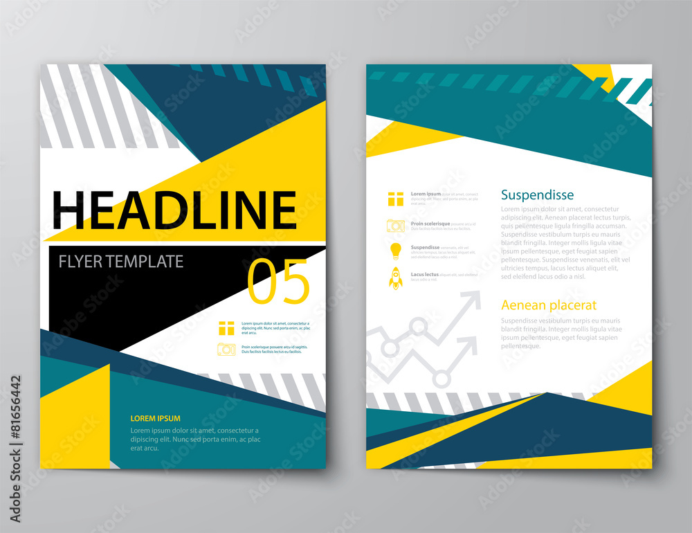 set of business magazine cover , flyer, brochure flat design tem set of business magazine cover , flyer, brochure flat design tem