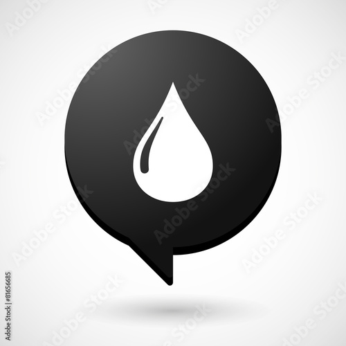 Comic balloon icon with a fuel drop