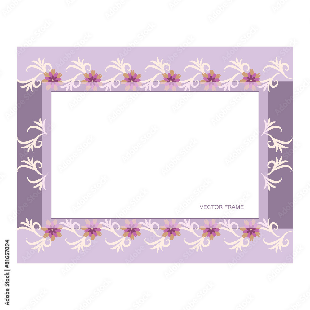 Rectangular floral frame