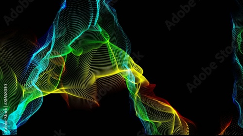 abstract  multicolor waves animation
