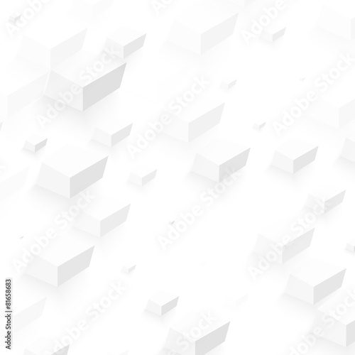 Fototapeta Naklejka Na Ścianę i Meble -  Vector Abstract geometric shape from gray cubes.