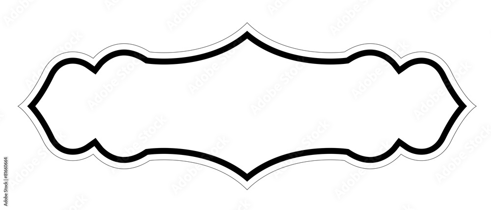 Victorian Label Banner Element Victorian Label Banner Element