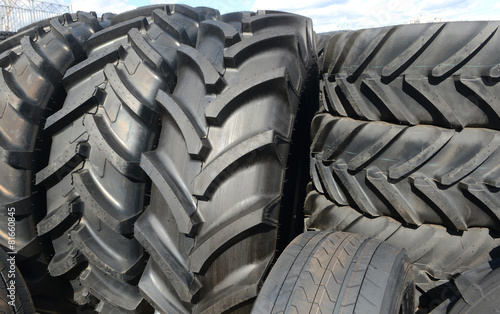 tires stacked in a yard