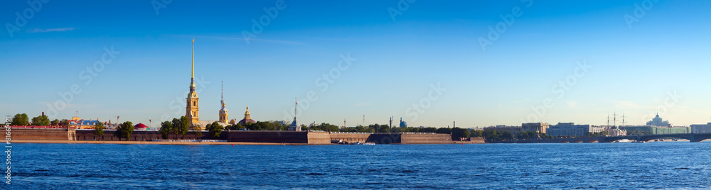 Panorama of St. Petersburg. Peter and Paul Fortress