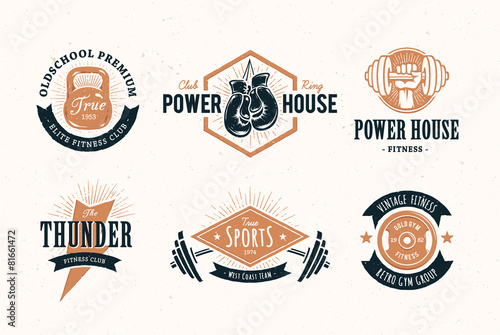 Retro Fitness Emblems