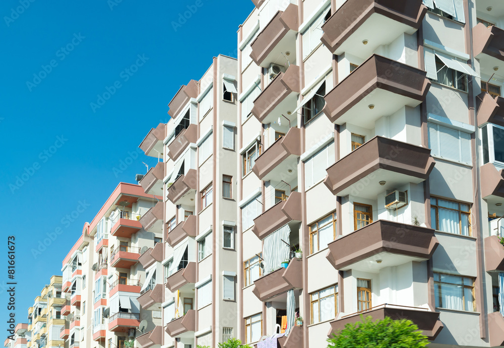 typical multi-storey residential building in Turkey