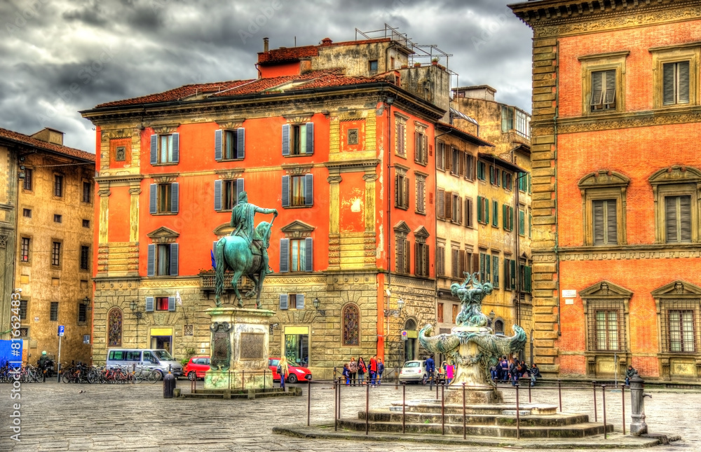 Santissima Annunziata square in Florence - Italy