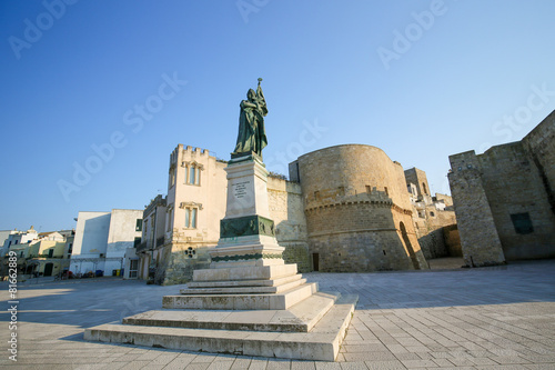 Statue for the heroes and martyrs of Otranto, Puglia, Italy photo