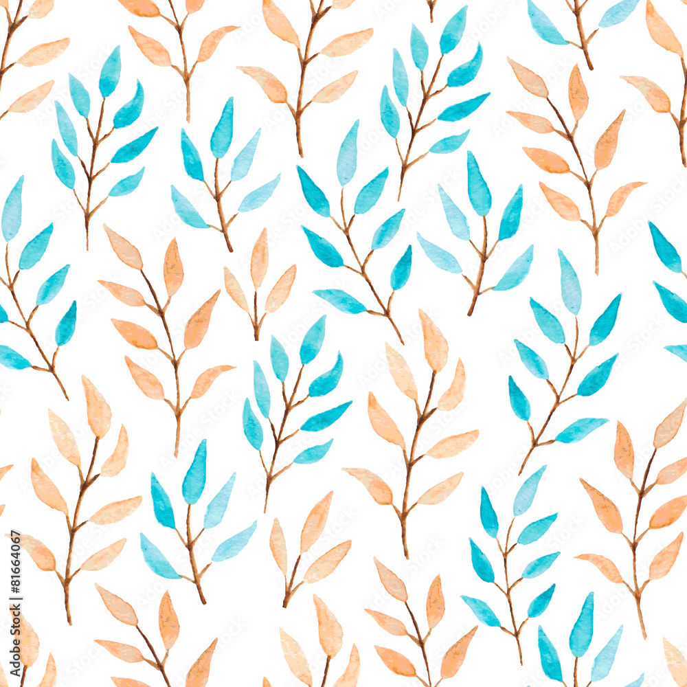 Seamless floral pattern with leaves Seamless floral pattern with leaves