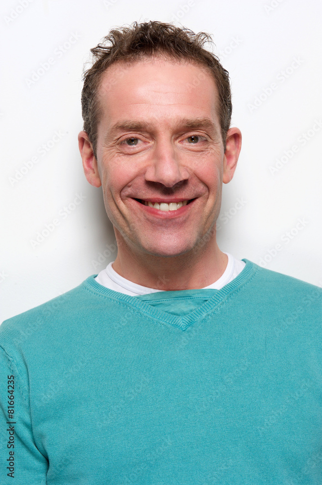Fototapeta premium Smiling middle aged man