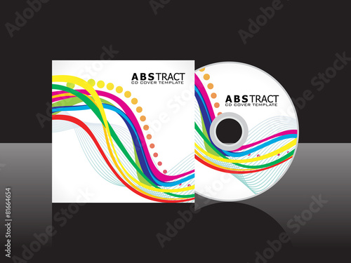 abstract colorful cd cover template