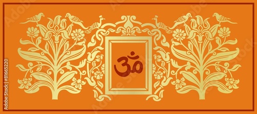 aum syllable, paisley design ,Hinduism, India